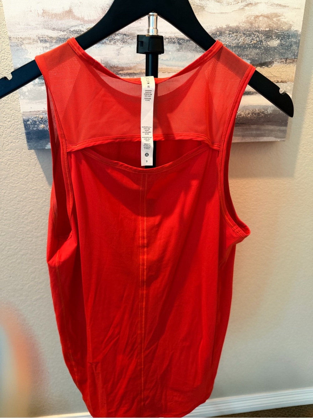 lululemon athletica Red Mesh-Back Sculpt Tank